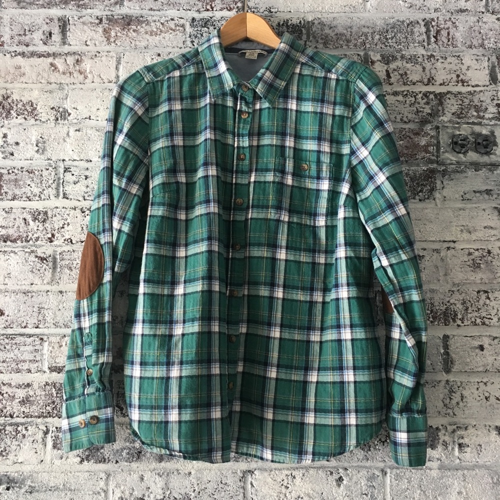 Lightweight flannel with elbow patches!